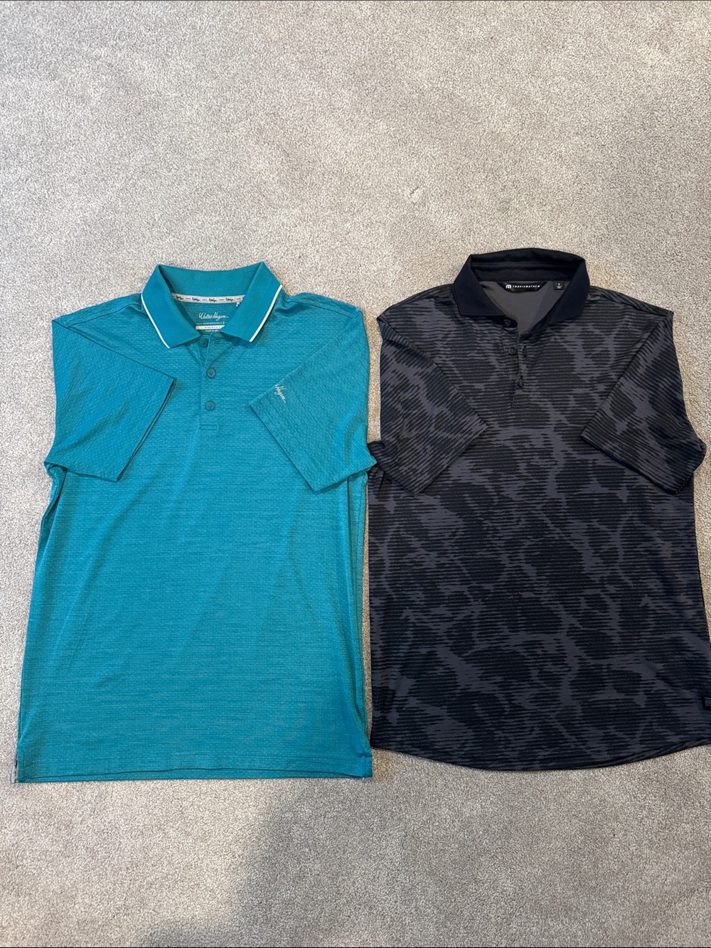 Travis Mathew Black & Walter Hagen Blue  Short Sleeve Golf Polo’s- like new